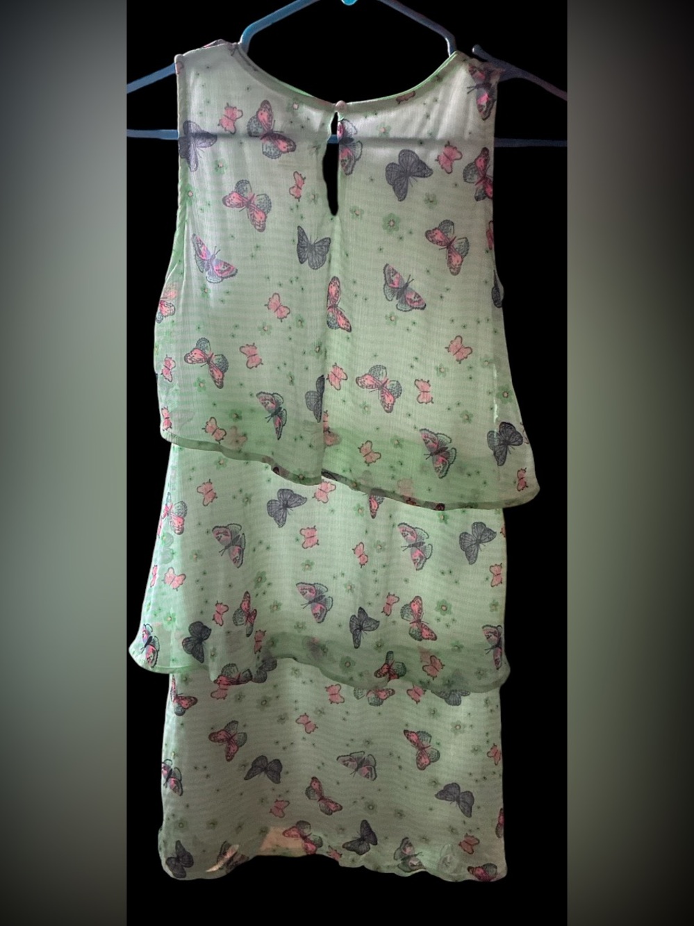 wonder nation Mint Green Layered Dress with Pink & Purple Butterflies - Picture 2 of 5